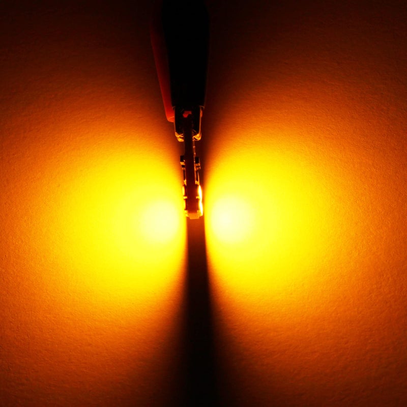 PHINLION Super Bright Miniature Wedge T10 168 194 2825 2827 12396 LED Bulbs for Car Interior Dome Map Side Marker Parking Lights, Amber Yellow (10 Pack) - Image 5